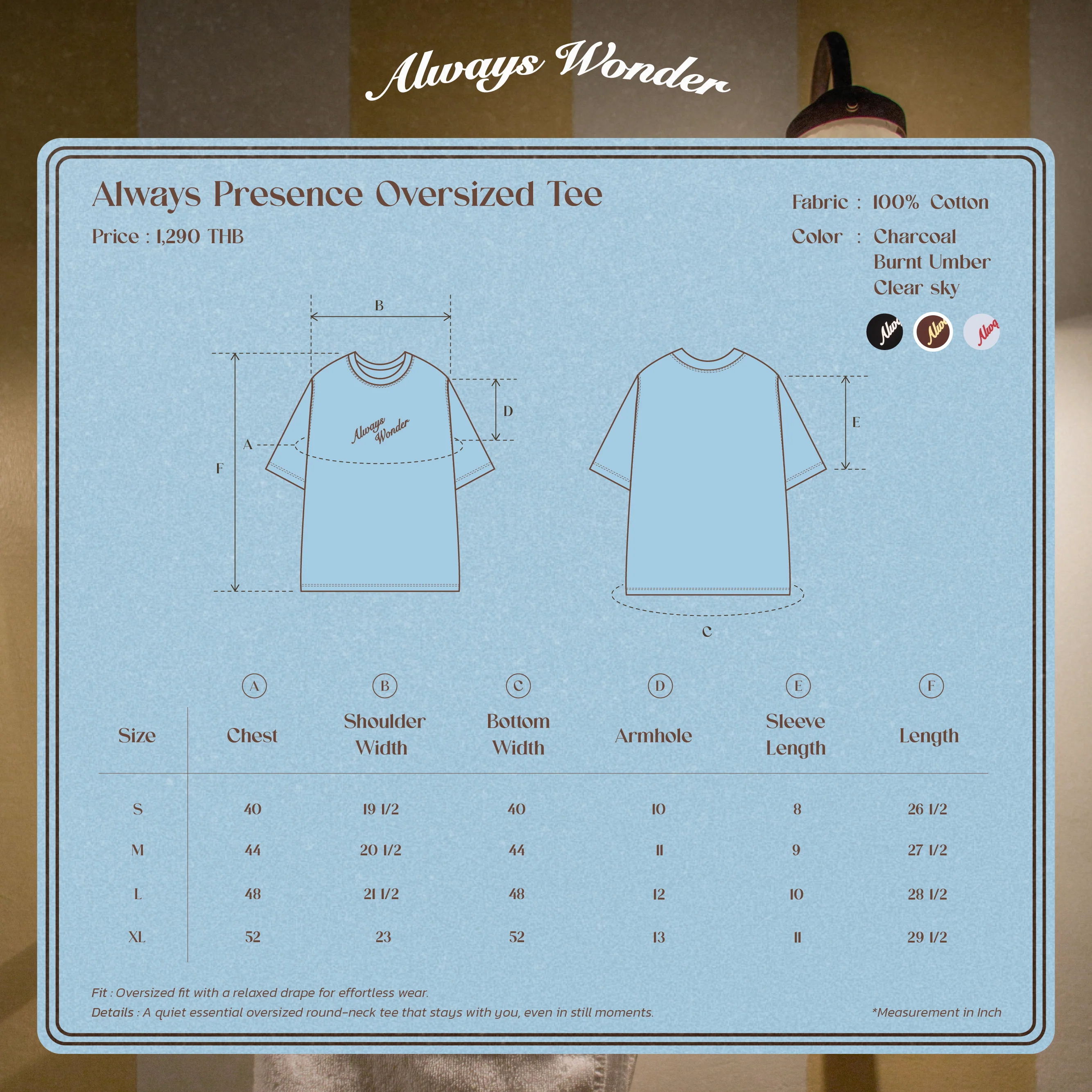 Always Presense Oversized Tee | Burnt Umber - Image 7